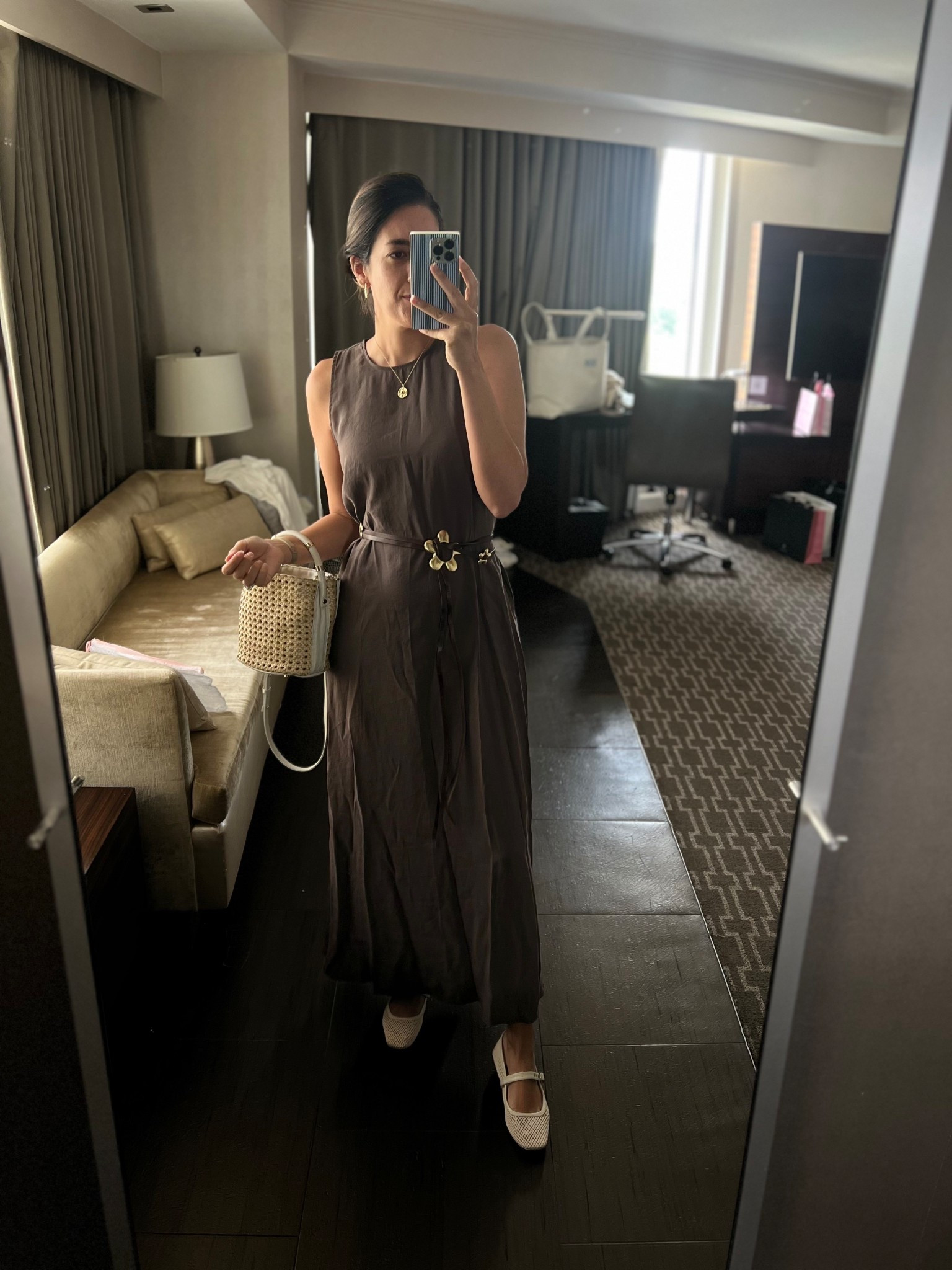 Wearing the size small in the Zara dress!