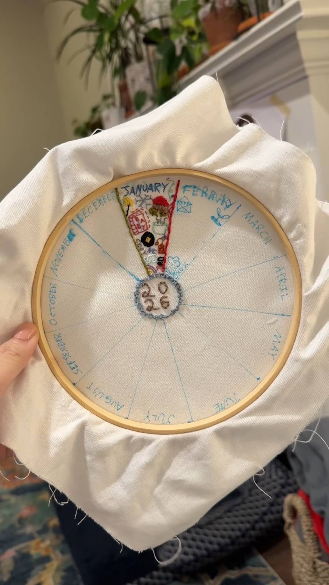 Start your annual embroidery calendar now! Sweet and fun at home hobby idea- embroidery memory calendar!

#LTKHome #LTKSeasonal