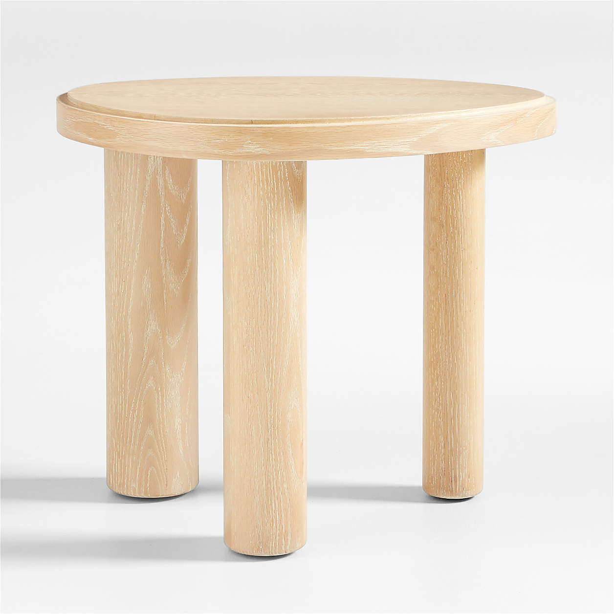 La Sal Tall Natural Oak Wood Asymmetric End Table + Reviews | Crate & Barrel | Crate & Barrel