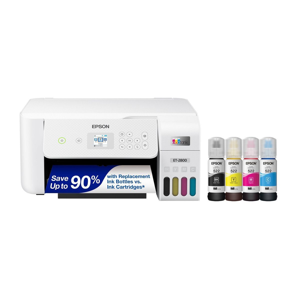 Epson EcoTank ET-2800 Wireless Color All-in-One Cartridge-Free Supertank Printer, Copier, Scanner... | Target