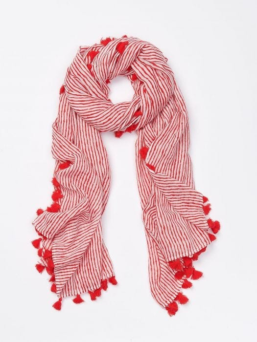 Tapestry Scarf in Hairline Stripe | J.McLaughlin