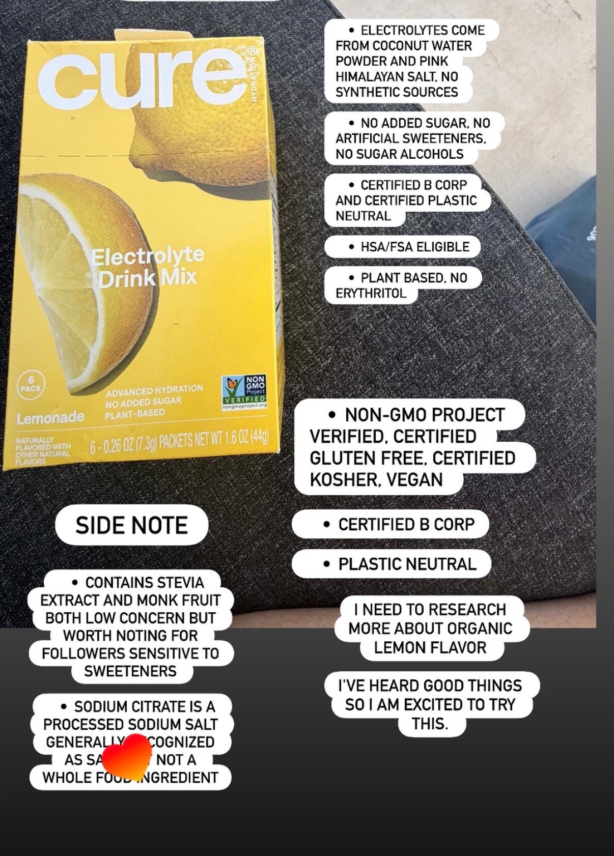 I discovered all of these gems at the Erewhon Glendale grand opening and the good news is you do not need to make the trip or pay Erewhon prices to get them. I have everything linked below so you can shop directly on Amazon. Consider this your curated clean living haul, already researched and ingredient checked for you. 🤍

Based on the World Health Organization’s Oral Rehydration Solution formula and clinically shown to hydrate as effectively as an IV drip. Electrolytes sourced from coconut water powder and pink Himalayan salt, no synthetic sources, no added sugar, no artificial sweeteners and no sugar alcohols. Certified B Corp and plastic neutral. This is my go to electrolyte and it should be yours too. 
#CureHydration #Electrolytes #CleanHydration #LowToxLiving #BCorp #CoconutWater #CleanDrinks #HydrationSupport #PlasticNeutral #LowToxFood”

#LTKActive #LTKfitnessgoals