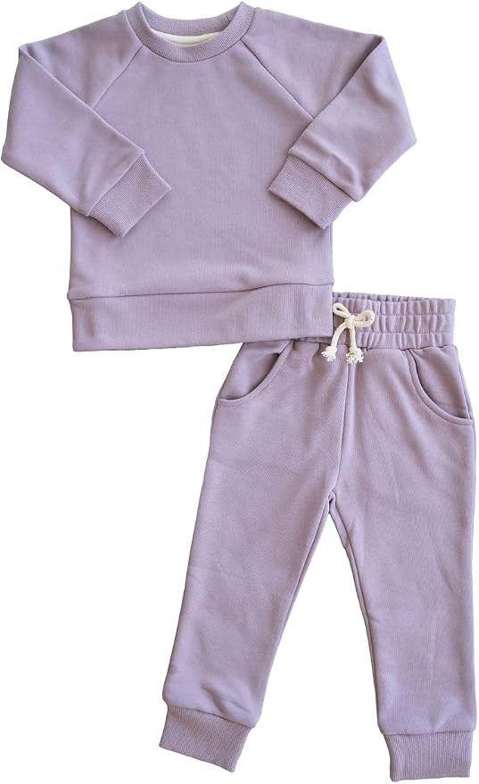 Fall Outfits for Kids and Toddler | Long Sleeve Top and Long Pants Set Baby Sweatsuits | Amazon (US)