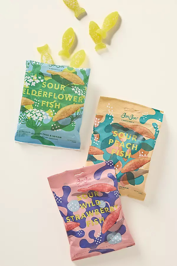 BonBon Sour Mix Fish Candy, Set of 3 | Anthropologie (US)