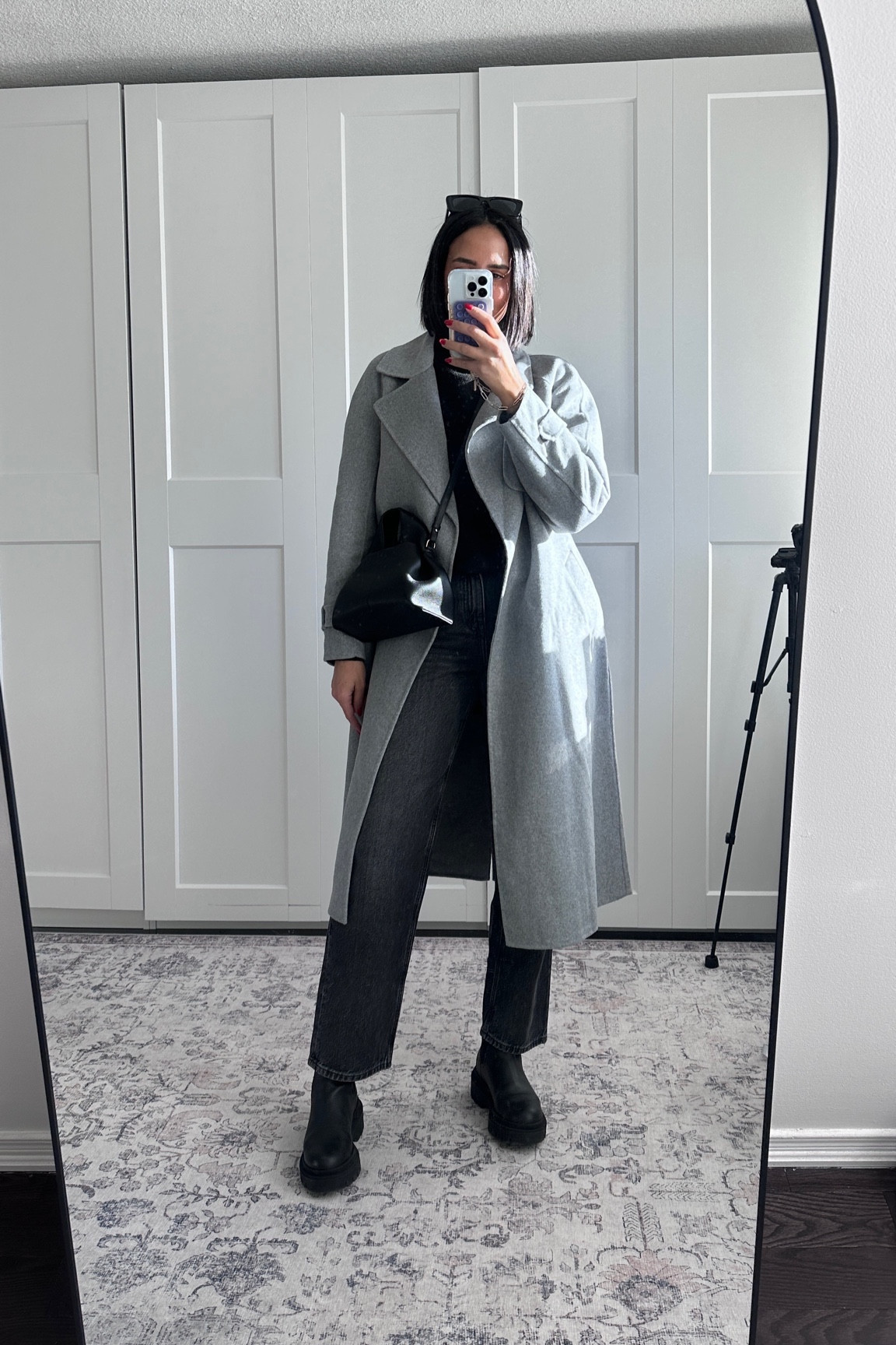 Medium sweater 
Size 6 jeans
Size small trench 
Linking similar boots
Bag is Polene (can’t link on LTK) 

#LTKSeasonal #LTKCyberWeek #LTKHoliday