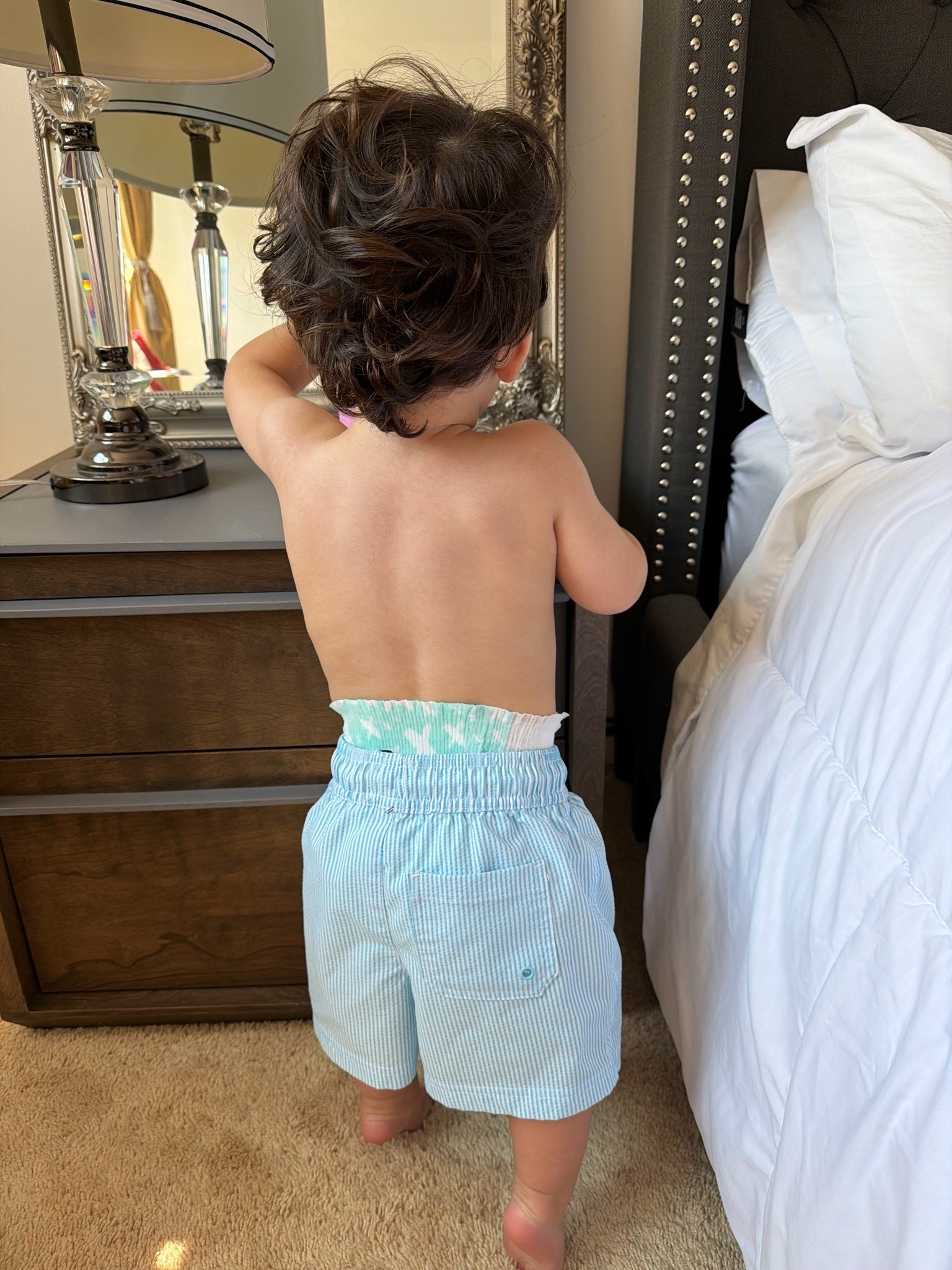 Cutest blue and white swim trunks for #LTKbaby #LTKfamily
#LTKKids