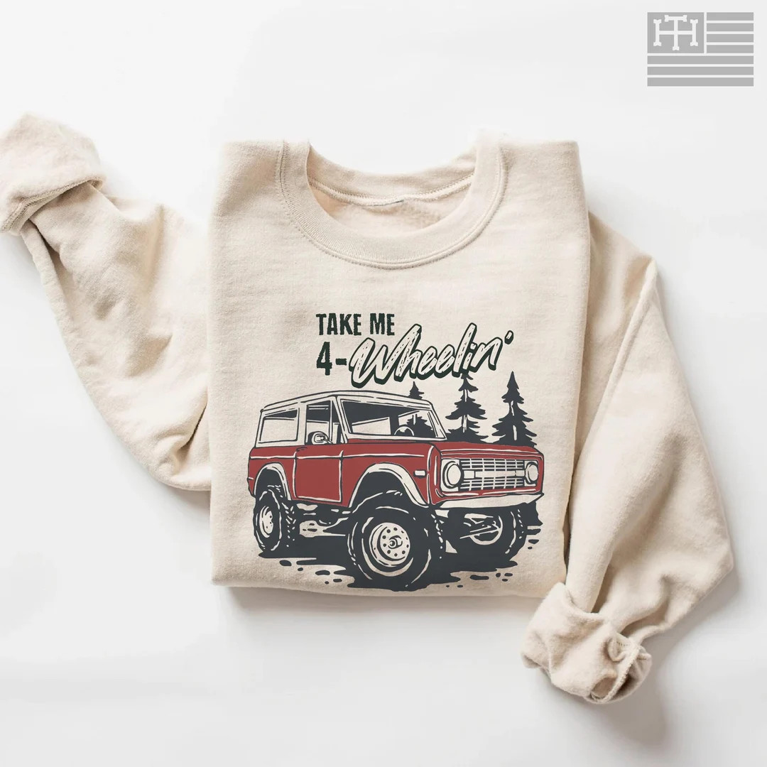 Vintage Ford Bronco Sweatshirt: Retro Off-road 4x4 Design - Etsy | Etsy (US)