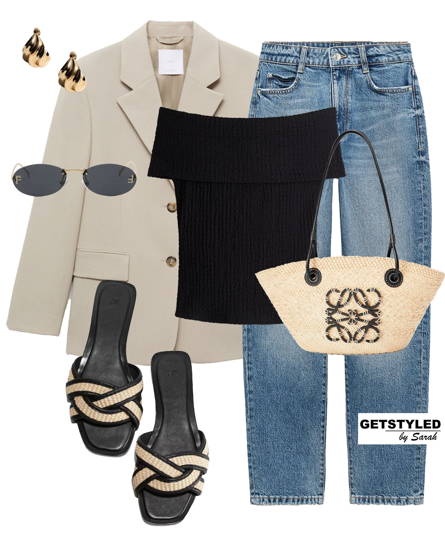 Styling H&M new in items 🙋🏼‍♀️

#blazer #raffiabag #sandals #newin #hm #zara #loewe #fendi #mango 
Zara, hm, mango, jeans, blazer, sandals, raffia bag

#LTKstyletip #LTKshoes #LTKbag