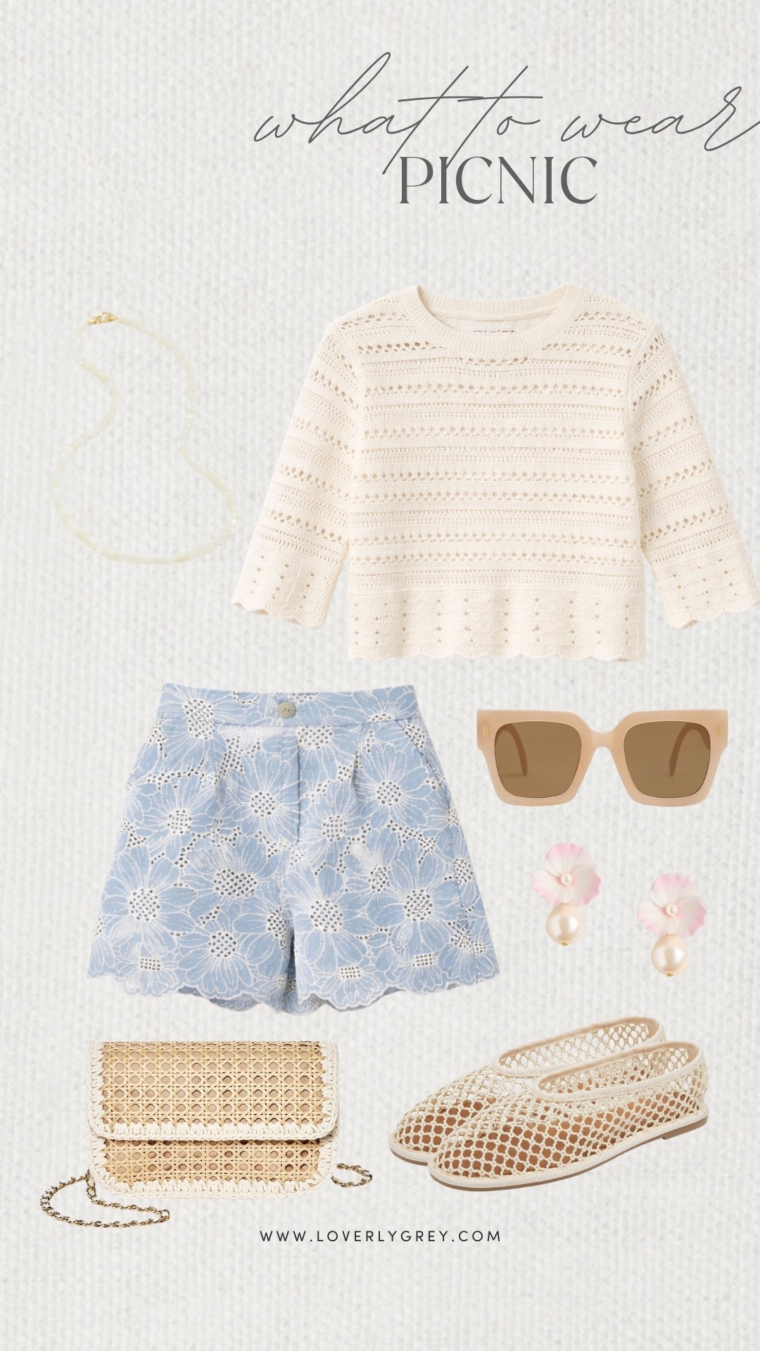 Loverly Grey, what to wear for a picnic! I am loving these blue shorts with the flower detailing on them! I’d pair it with this top from Target, a crossbody purse, and a pair of flats! Loverly Grey, what to wear, picnic

#LTKdayinmylife #LTKgrwm #LTKootd