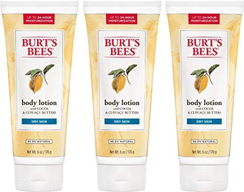 Burts Bees Butter Body Lotion for Dry Skin with Cocoa & Cupuau, 6 Oz - Pack of 3 (Package May Var... | Amazon (US)