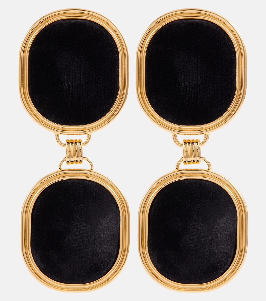 Twin Square velvet drop earrings | Mytheresa (US/CA)