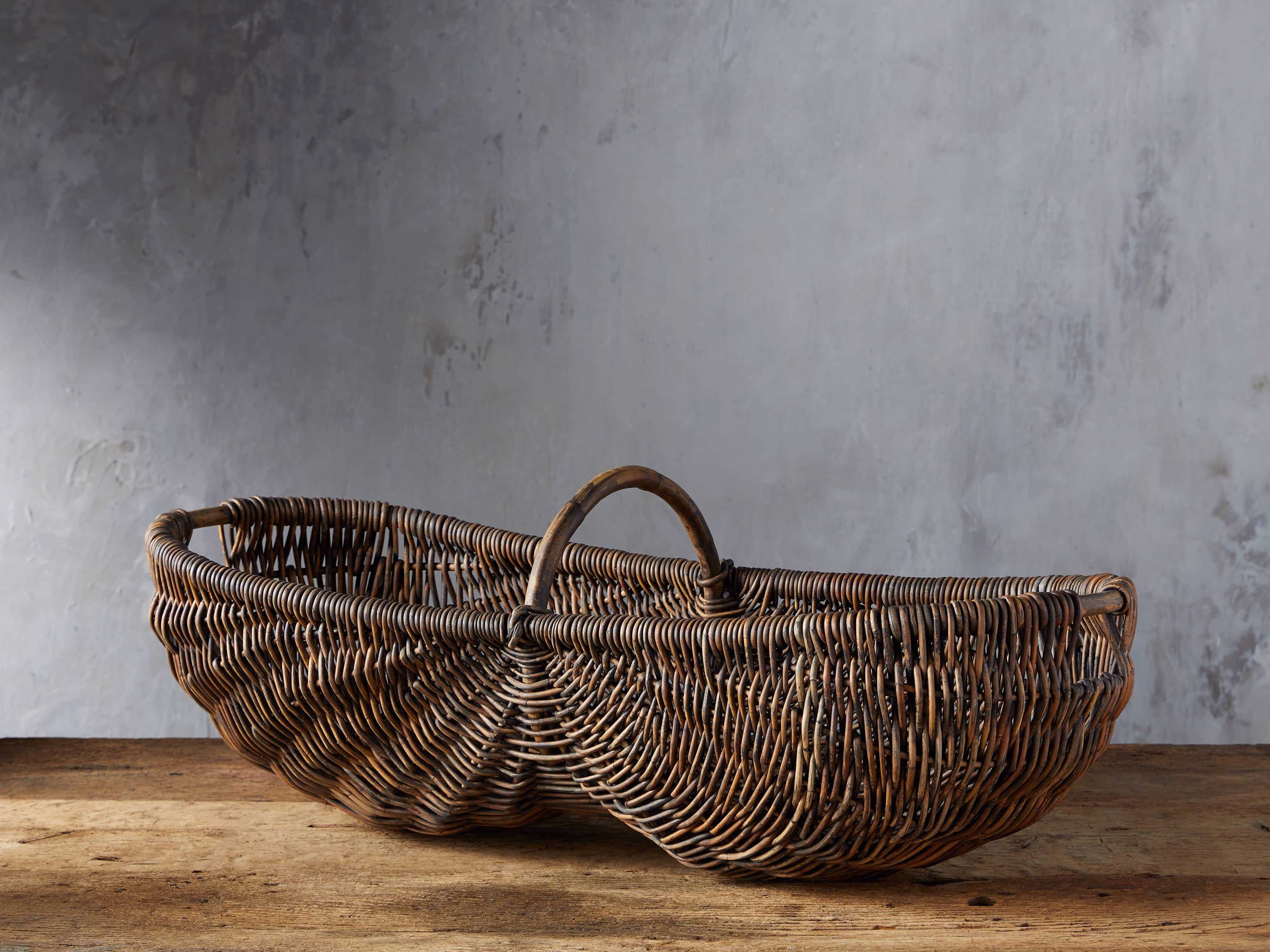 Vintage Basket with Handle | Arhaus