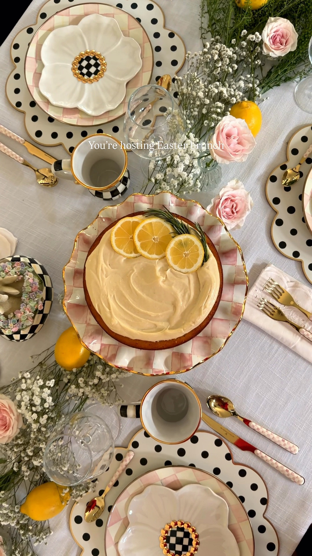 A soft, whimsical Easter table layered with some of my favorite pieces from 
@mackenziechilds I combined Rosy Check and Courtly Check and then I added a few 
Easter touches to make it feel a little more playful! #mcpartner 

#LTKfoodie #LTKHome #LTKSeasonal