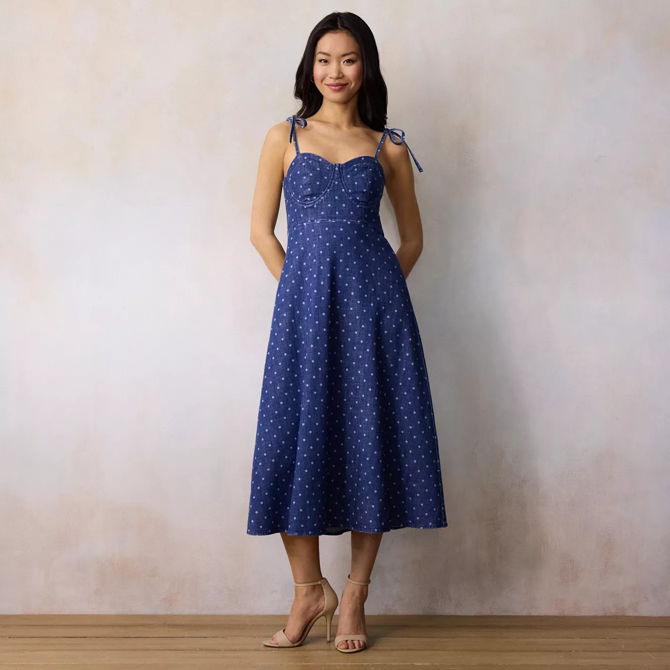 Women's LC Lauren Conrad Sweetheart Neck Midi Dress | Kohl's
