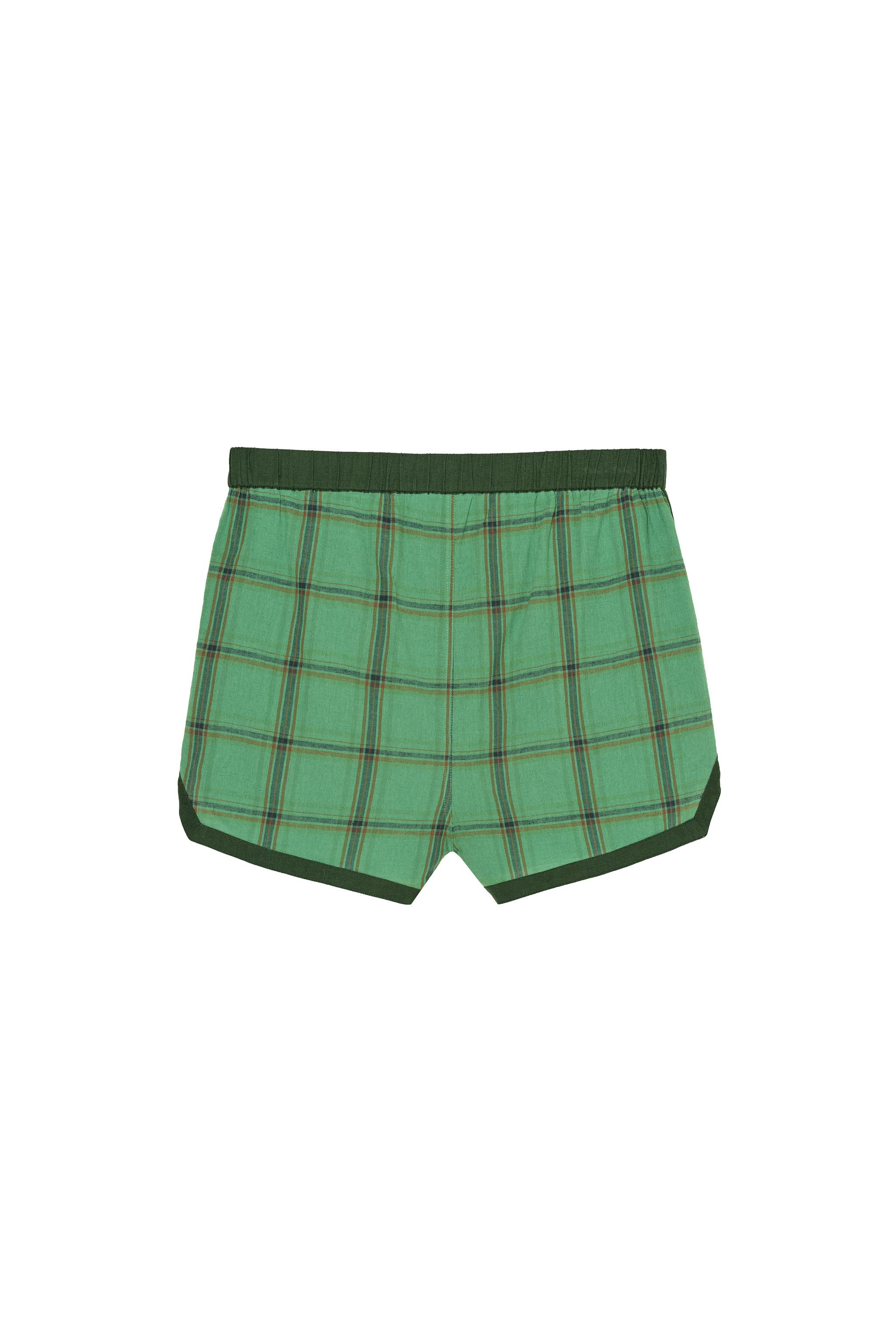 CONTRAST PLAID SIDE STRIPE SHORTS | Zara US