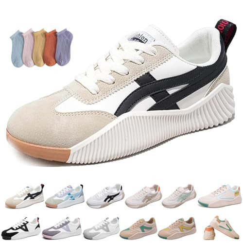 Deflorence Milan Sneakers Women, Ultra-Comfortable De Florence Sneakers, Casual Platform Mesh Lightweight Breathable Sneaker, vintage sneakers women (A-Black, Adult, Women, 7.5, Numeric, US Footwear Size System, Medium) | Amazon (US)