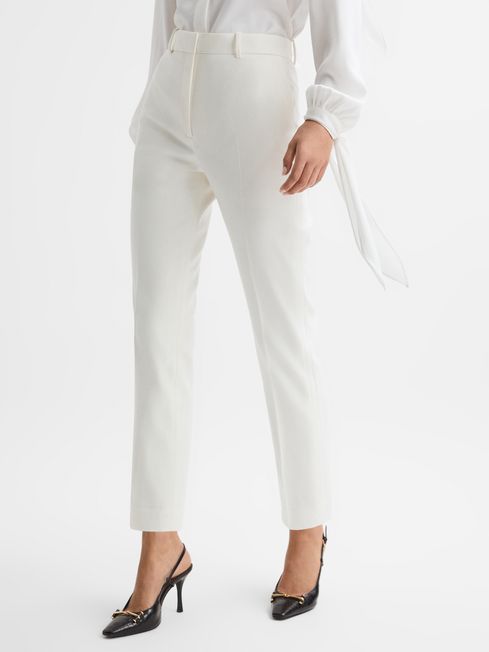 Reiss Off White Mila Slim Fit Wool Blend Suit Trousers | Reiss DE