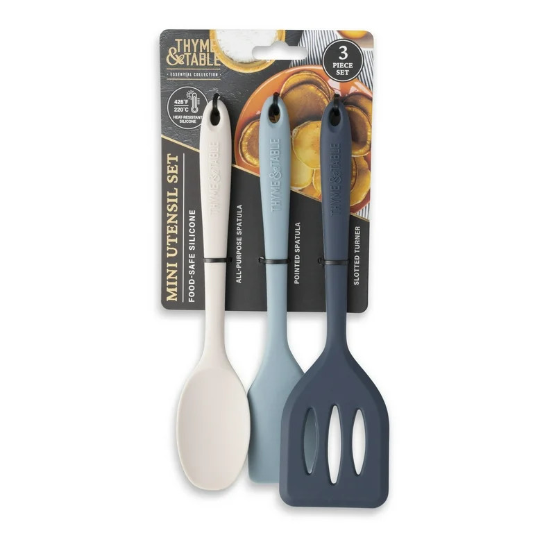 Thyme and Table Silicone Mini Kitchen Utensil Set, 3 pcs | Walmart (US)