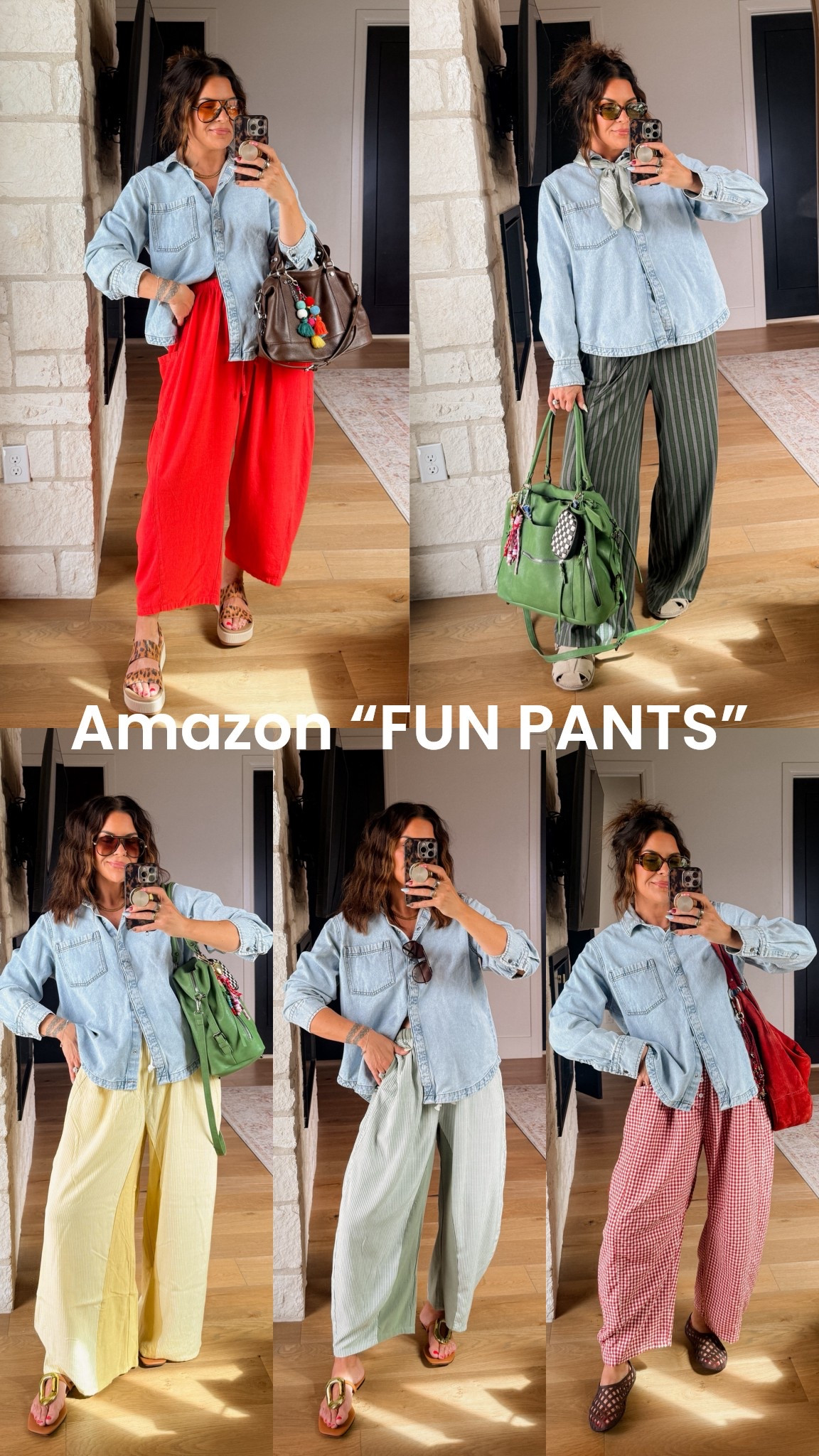 Denim shirt + fun pants = endless cute and easy outfits for spring!
I get an XL in all the pants. (All have a stretchy waistband)
Top is old, but wearing an XL

#LTKmomlife #LTKMidsize #LTKootd