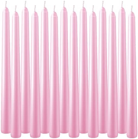 Set of 14 Pink Unscented Dripless Taper Candles- Clean Burning Smokeless Dinner Candles for Weddi... | Amazon (US)