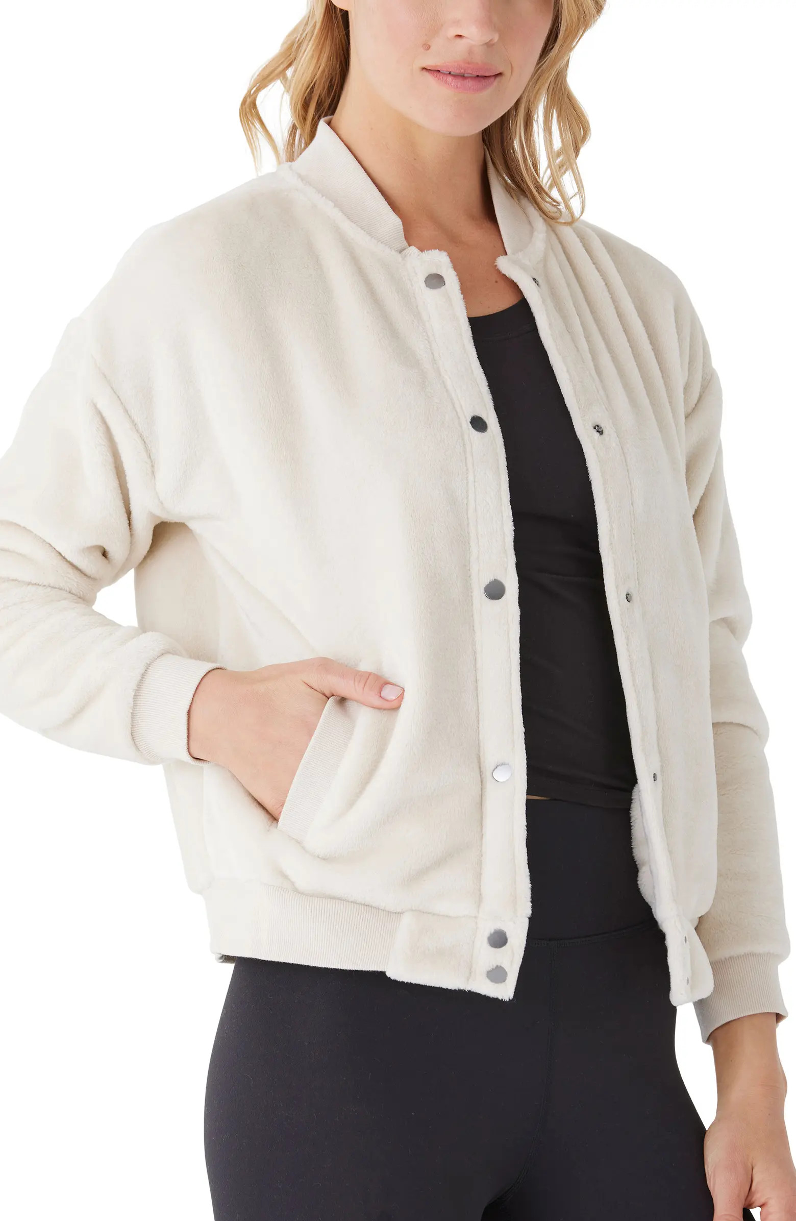 Threads 4 Thought Lynette High Pile Fleece Bomber Jacket | Nordstrom | Nordstrom