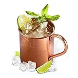 Moscow Mule Copper Mug by Solid Copper - Authentic Moscow Mule Mugs Unlined 16 oz | Amazon (US)