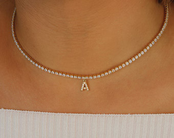 Custom Name CZ Crystal Diamante 14K Gold Plated Personalised | Etsy | Etsy (US)