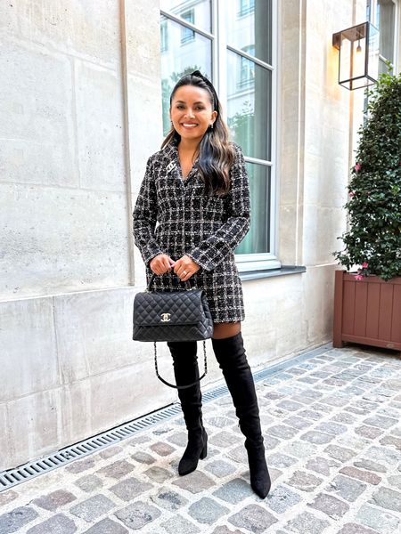 Tweed dress size xs petite - I sized up a size for room in the waist area
Over the knee boots - old, similar linked

Paris outfit
Paris style
Date night outfit
Girls night outfit
Winter dress

#LTKtravel #LTKstyletip #LTKsalealert