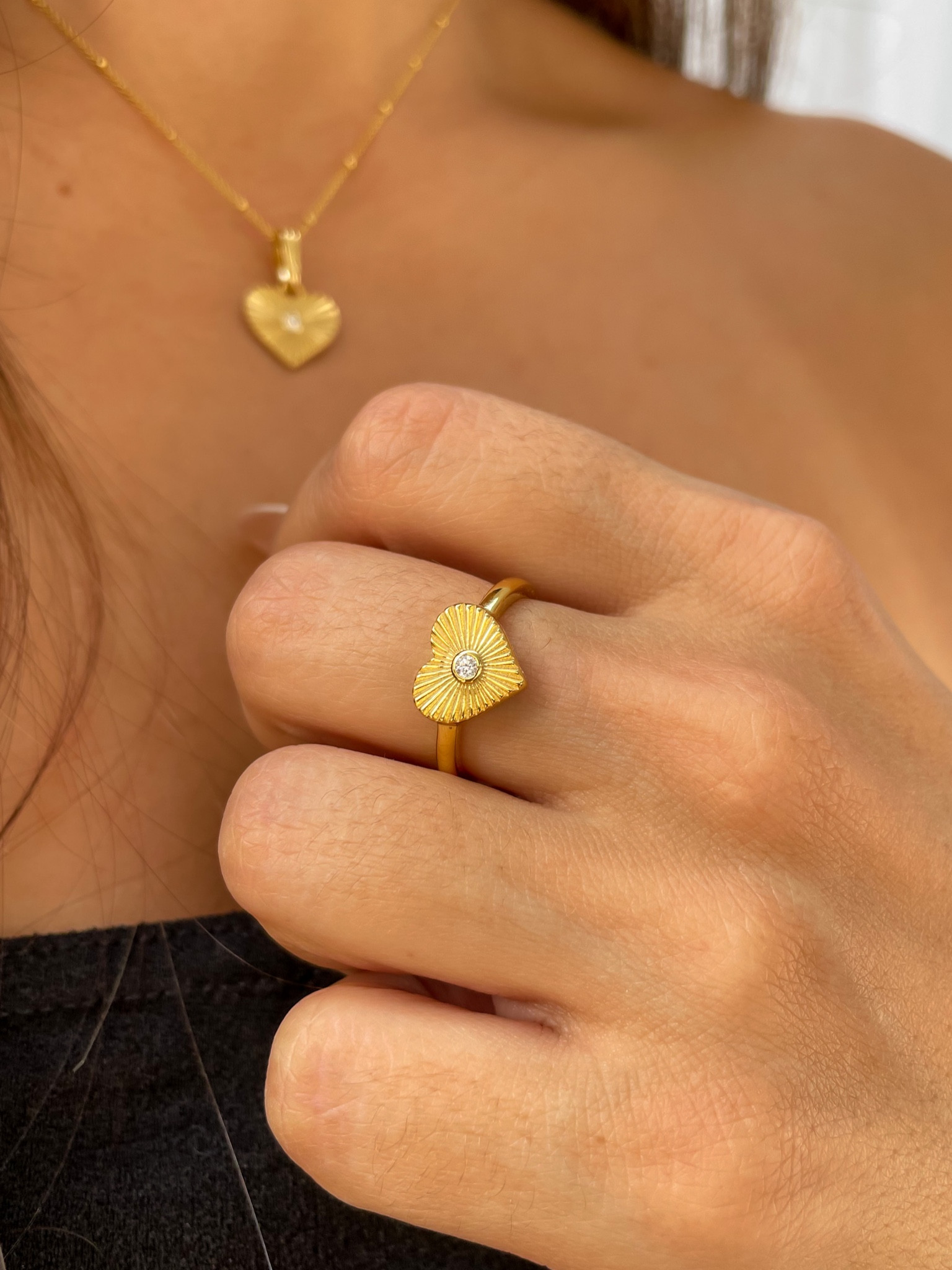 The cutest luxe heart fluted gold ring, adjustable band so can wear it on any finger 

#LTKGiftGuide #LTKeurope #LTKstyletip