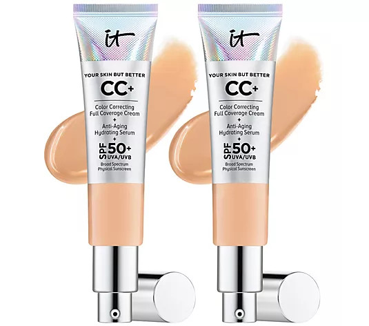 IT Cosmetics CC+ Cream SPF 50 Foundation Duo - QVC.com | QVC