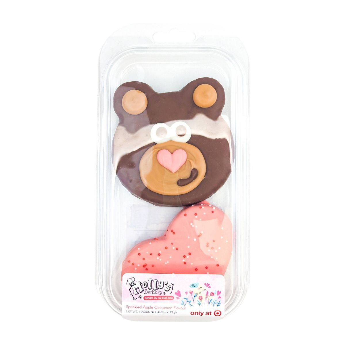 Molly's Barkery Bear + Heart All Ages Dog Treat with Cinnamon & Apple Flavor - 4.59oz | Target