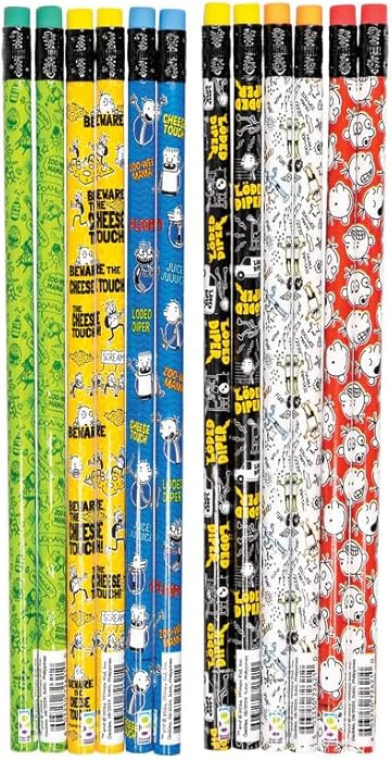 Raymond Geddes Diary of a Wimpy Kid Pencils – Pack of 72 – Colorful #2 Pencils Featuring Favo... | Amazon (US)