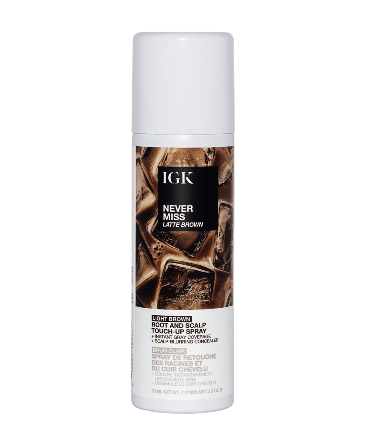 Igk Hair Never Miss Root and Scalp Latte Brown Touch-Up Spray - Light Brown | Macy's