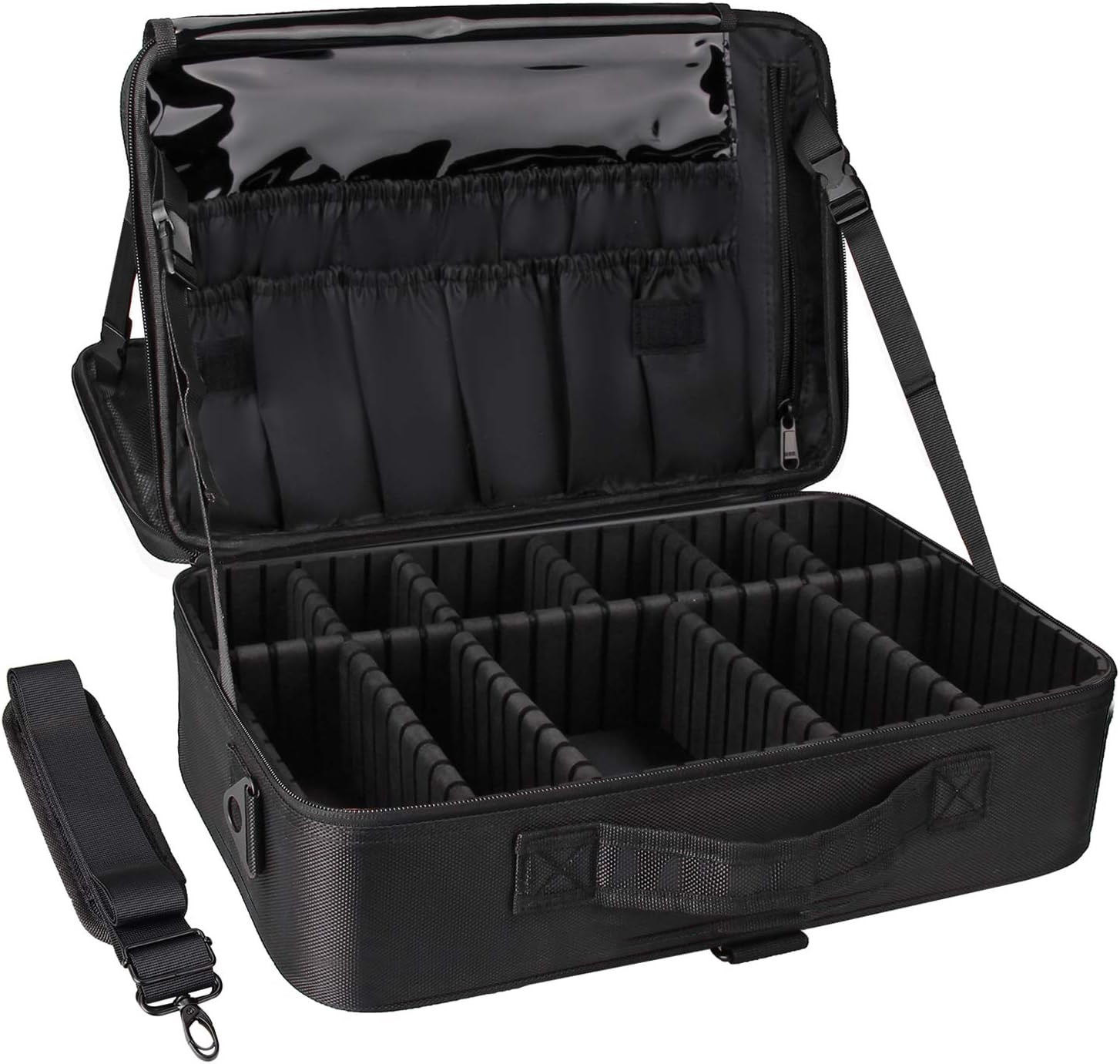 Relavel Travel Makeup Train Case Makeup Cosmetic Case Organizer Portable Artist Storage Bag with ... | Amazon (US)