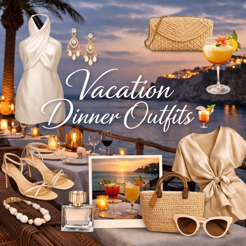 Golden hour dinners, ocean views, and outfits that deserve a cocktail moment 🍹✨ Think flowy dresses, satin tops, strappy heels, and the cutest bags for those warm vacation nights. Saving all my favorite vacation dinner looks here so you’re always ready for sunset plans.

#LTKStyleTip #LTKSeasonal

#LTKU #LTKSeasonal #LTKTravel