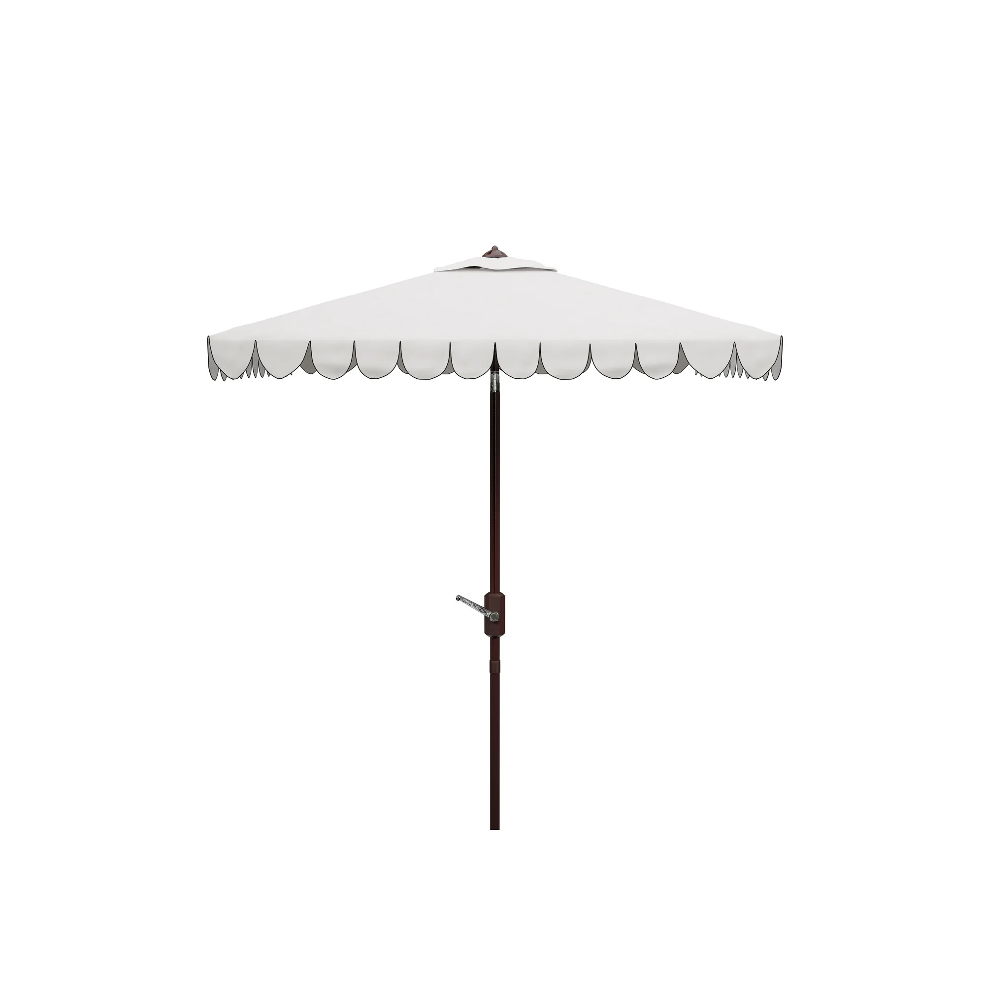 Safavieh Venice 7.5' Market Crank Square Patio Umbrella, White/Black | Walmart (US)