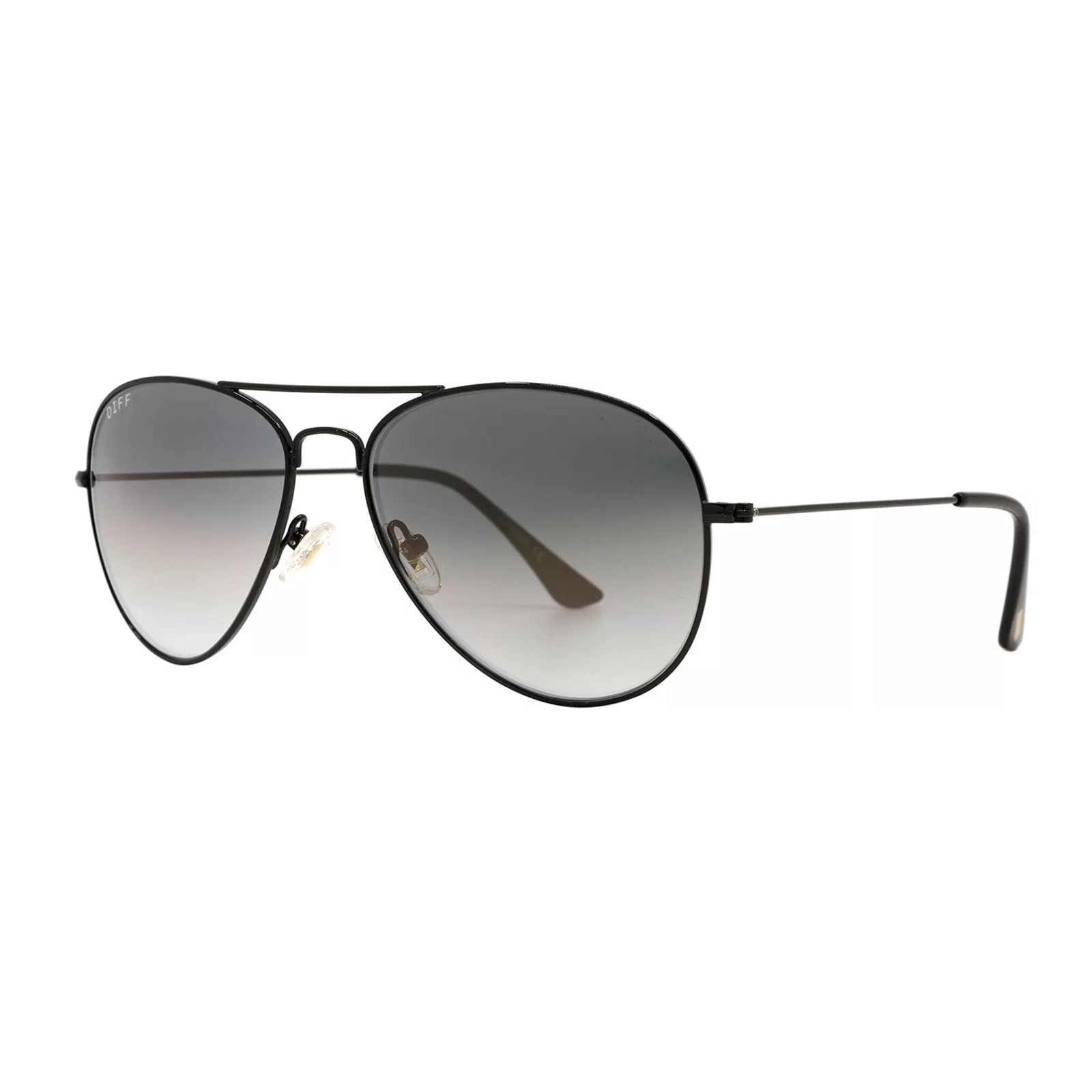 Women's DIFF Eyewear Cruz Aviator Sunglasses, Black | Kohl's