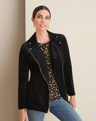 Velveteen Elongated Moto Jacket | Chico's