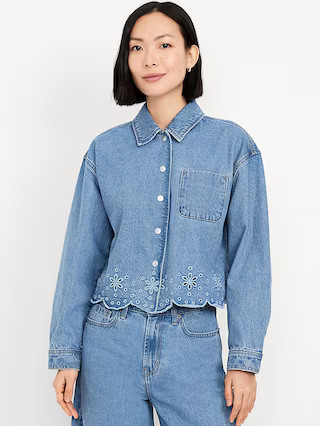 Jean Eyelet Jacket | Old Navy (US)