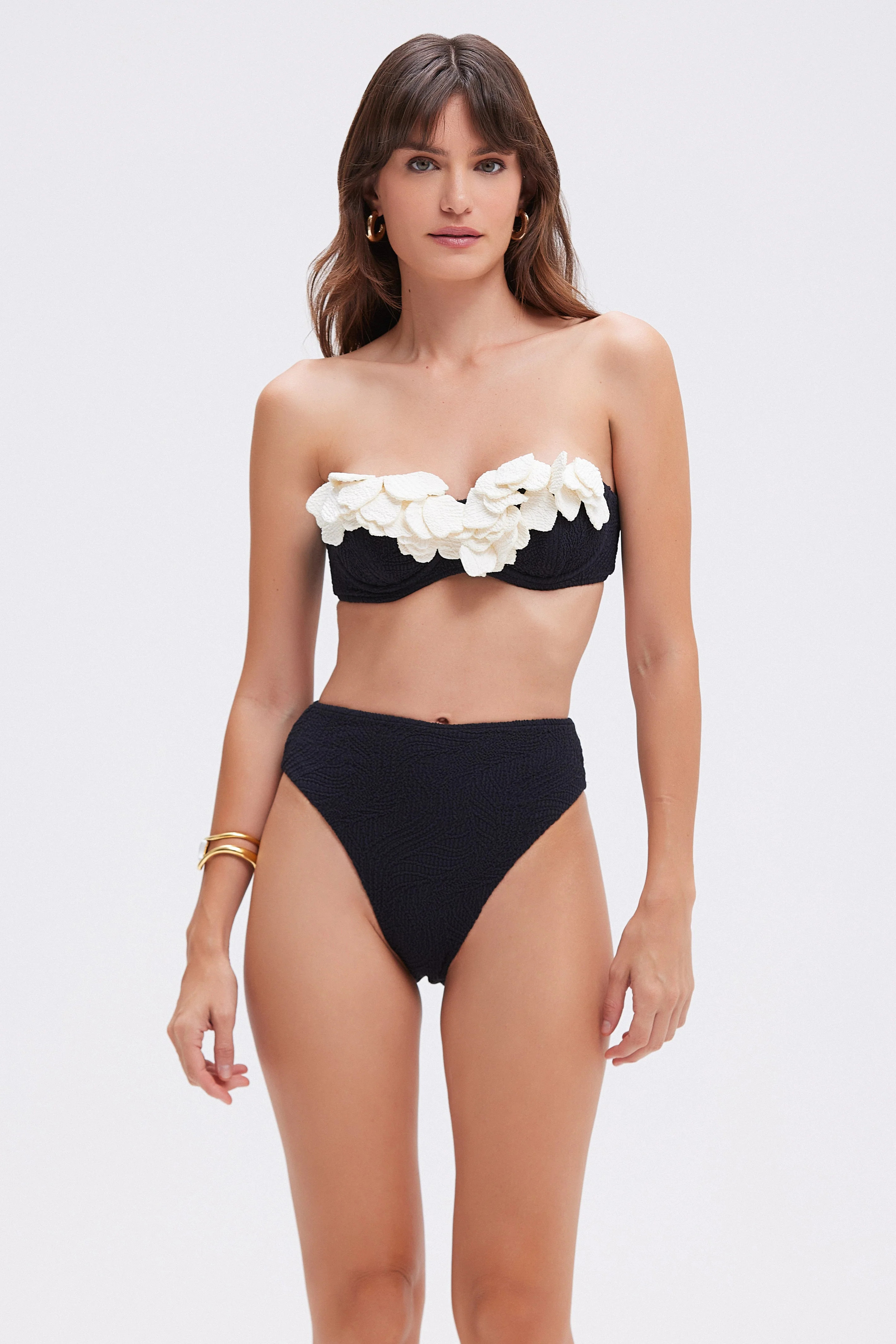 BREEZE JACQUARD HIGH WAIST BIKINI BOTTOM | PatBO