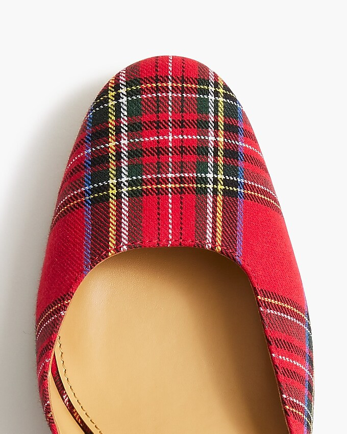 Tartan block heels with ankle strap | J.Crew Factory