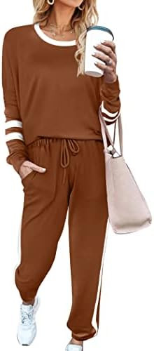 Sweatsuit for Women 2 Piece Outfits for Womens Crewneck Sweatshirts Pullover | Amazon (US)