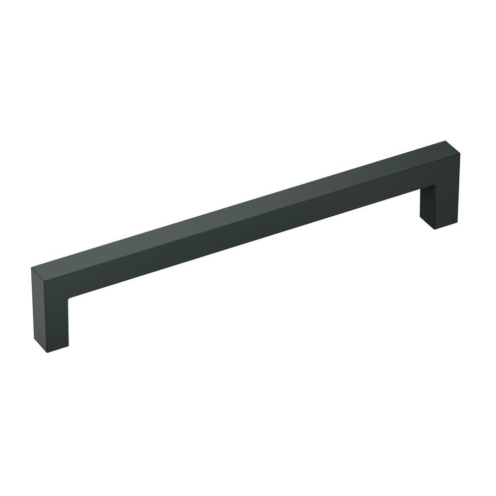 Amerock Monument 6-5/16 in (160 mm) Center-to-Center Matte Black Cabinet Drawer Pull | The Home Depot