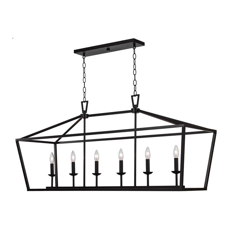 Lynde 6 - Light Dimmable Kitchen Island Geometric Chandelier | Wayfair North America