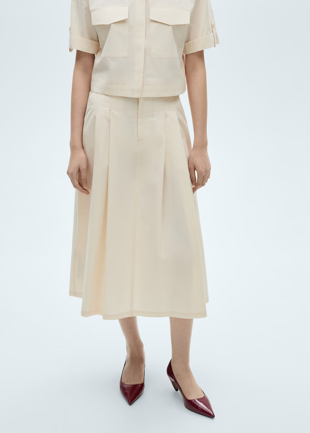 Pleated midi-skirt - Women | MANGO USA | Mango (US/MX/AU)