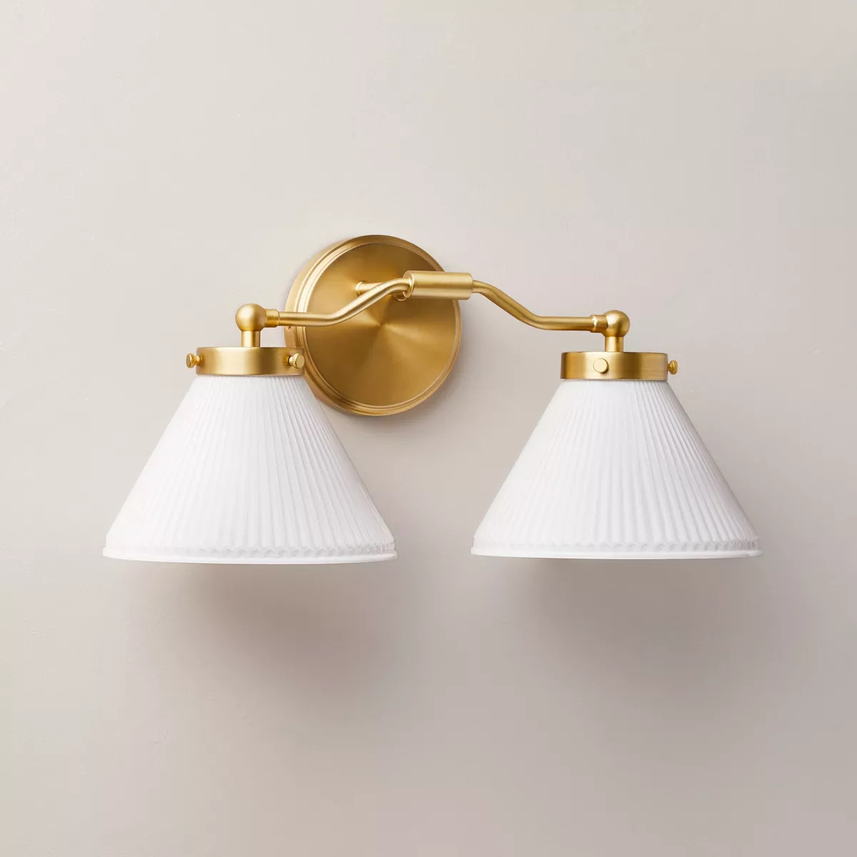 Reeded Milk Glass 2-Bulb Vanity Wall Sconce - Hearth & Hand™ with Magnolia | Target