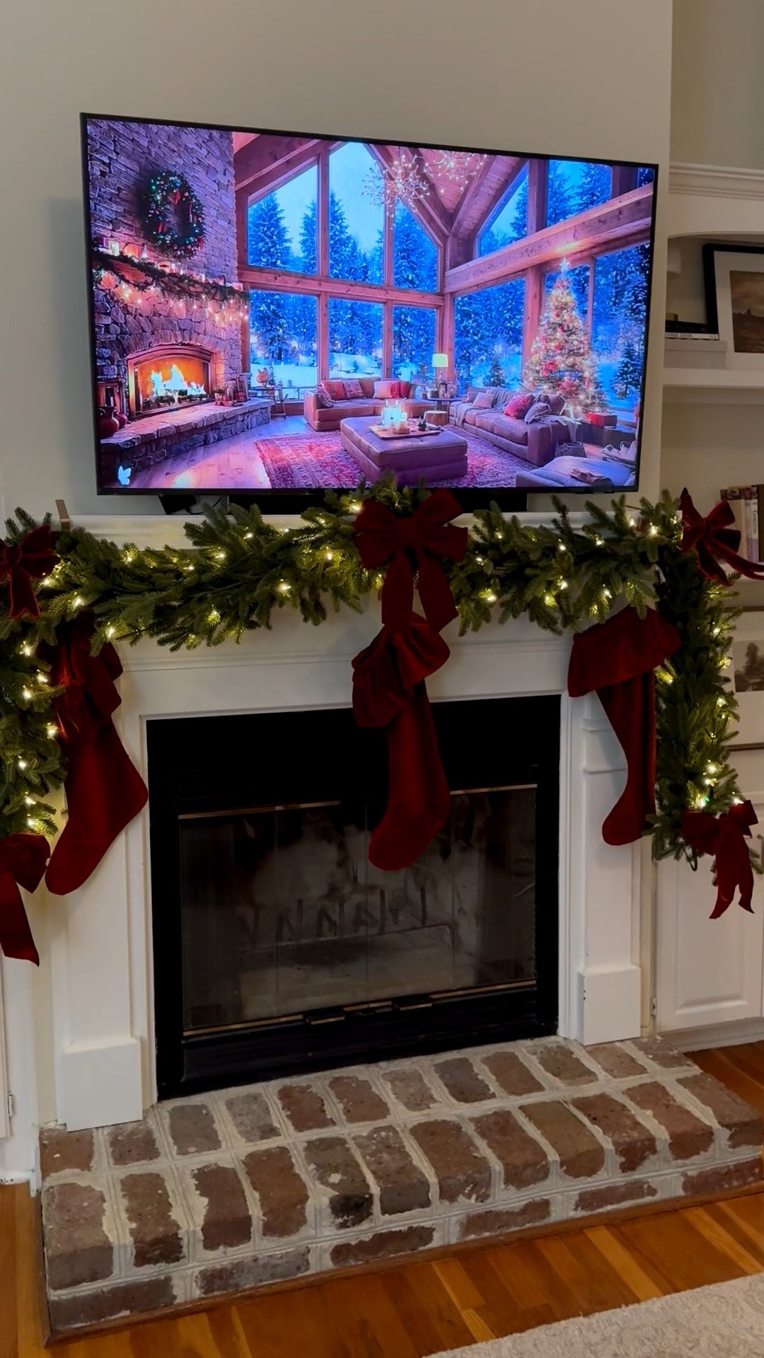 Burgundy bow Christmas. Garland Christmas tree stockings. 

#LTKSaleAlert #LTKStyleTip #LTKSeasonal