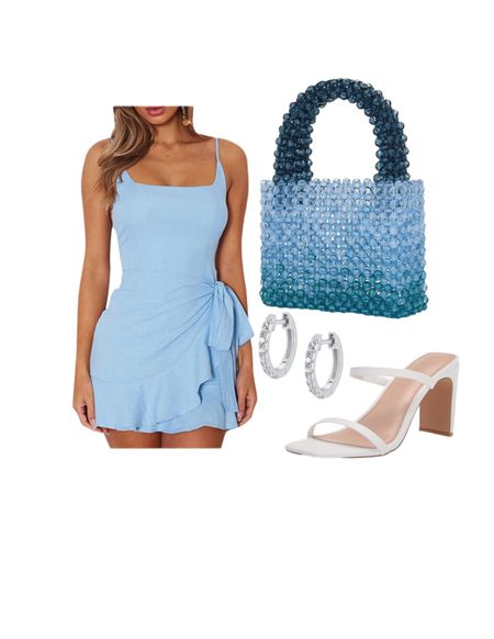 Summer outfit inspo
Summer dress
Beaded bag
Heels
Wedding guest dress
Square toe heel
Blue dress 
Amazon outfit
Ootd
Vacation outfit 

#LTKstyletip #LTKshoecrush #LTKitbag
