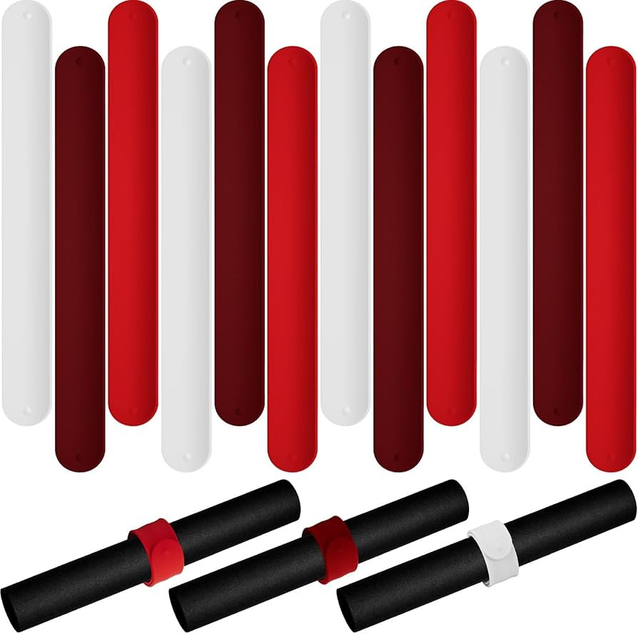 Halloscume Holiday White Red Flip Wraps Silicone Covered Metal Strips 1 x 9 Inch Wrapping Paper H... | Amazon (US)