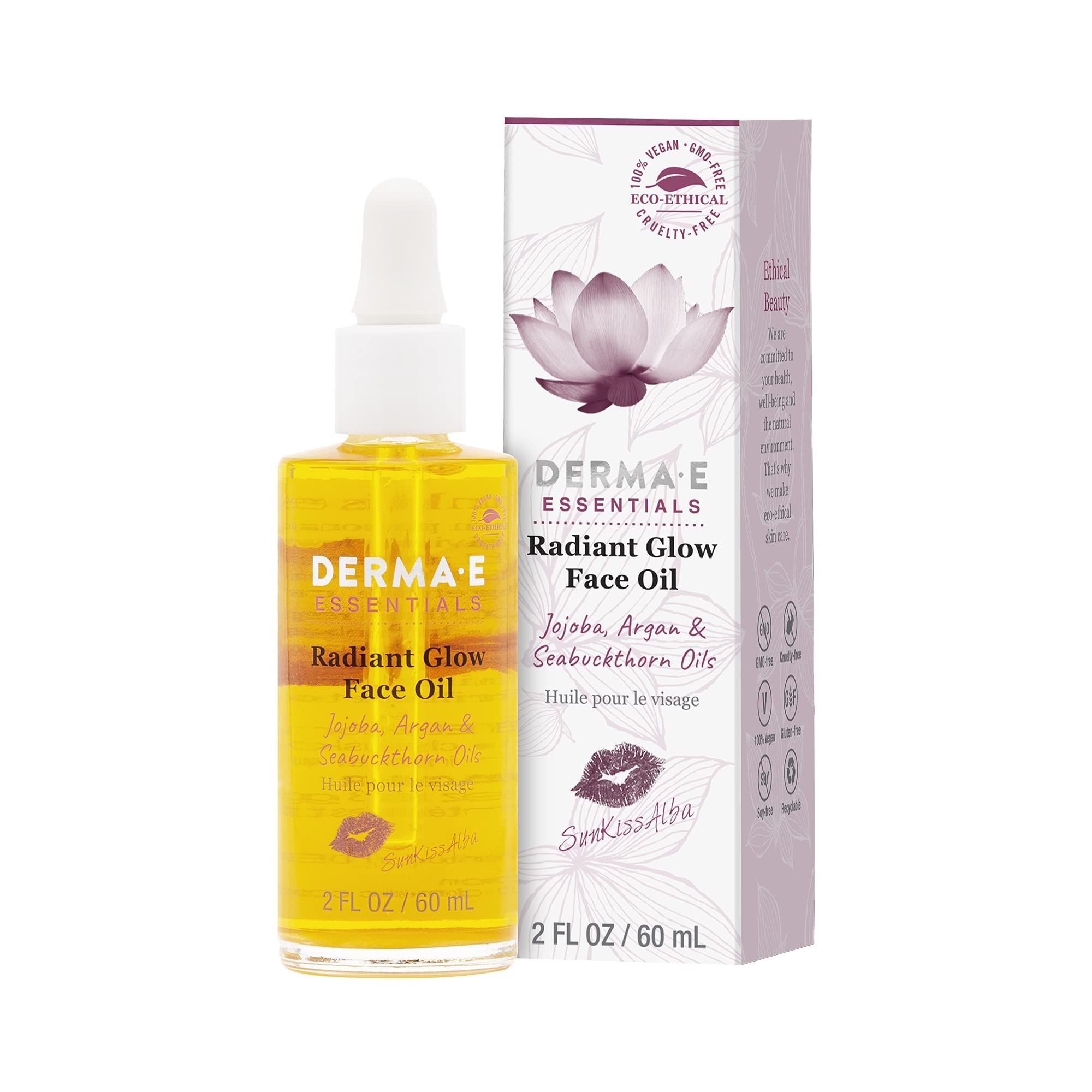 DERMA-E SunKissAlba Radiant Glow Signature Antioxidant Facial Oil with Jojoba, Argan, and Seabucktho | Amazon (US)